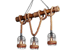 Lampara Bambu Y Cuerda