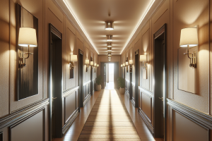 ¿Cómo iluminar un pasillo largo de manera efectiva?