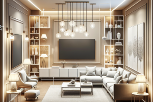 ¿Cómo iluminar un salón rectangular para maximizar el espacio?